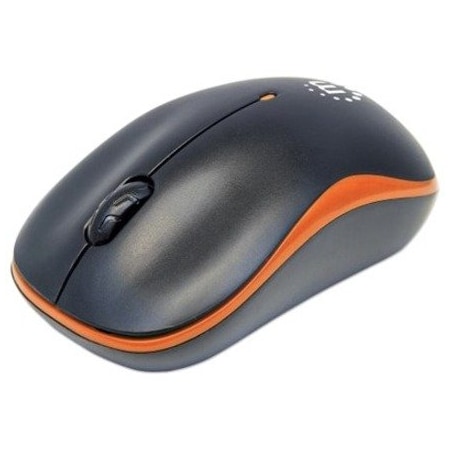 Manhattan USB SUCCESS WIRELESS ORANGE/BLACK OPTICAL MOUSE, 3 BUTTONS, 1000DPI. 2 179409
